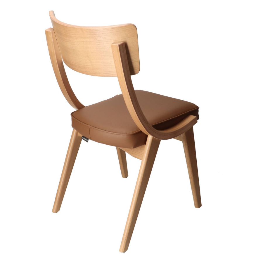 XTON THOMAS Brown Scandinavian Wooden indoor chair